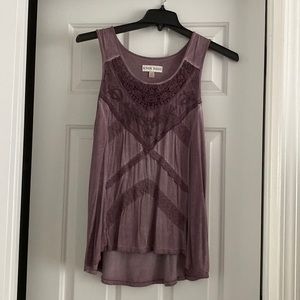 XS Knox Ehite purple boho tank